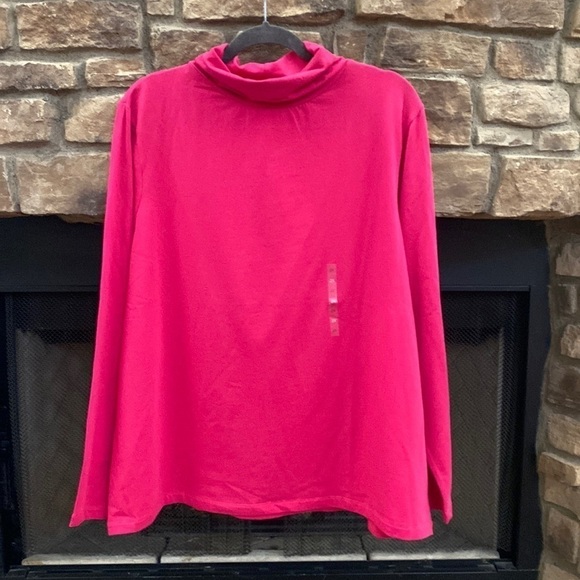 NWT Liz Claiborne hot pink turtleneck. Size 2X - Picture 1 of 10